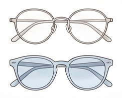 DYFZ - 細身のウェリントン, ボストン（メタル系）