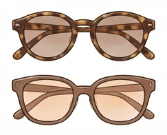 DYMK - 太めのボストン, べっ甲柄